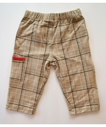 Petit Lem Tan, Black &amp; White Plaid Knit Baby Boy Pants.  Size 9m - £7.78 GBP