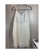 Camden Mills Adosi Vintage White Lace Slip Dress Lingerie USA Made Short... - $61.72 CAD