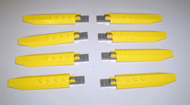 8 Used LEGO Star Wars 1 x 8 Yellow Podracer Hinge Plates Angled Side 30407 - £7.77 GBP