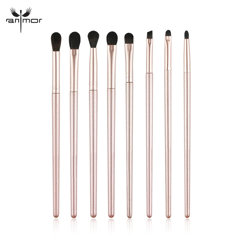 Make up brush set synthetic hair wood handle blending eyeshadow eyebrow eyeliner makeup thumb200