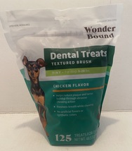 Wonder Bound Dog Treats Dental Chews Textured Brush Mint Flavor 125 Count  - $32.00