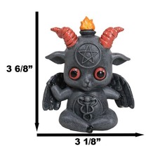 Wicca Occult Pentagram Baphy The Sabbatic Baby Goat Baphomet Meditation Figurine - £15.66 GBP