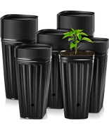 Tessco 50 Pcs 7.8 Tree Seedling Pots Tall Tree Pots Plastic Deep Nursery... - $460.37 MXN