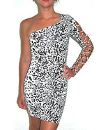 Forplay Born in Hollywood Black White Casual Clubwear Womens Dress Size ... - £51.62 GBP