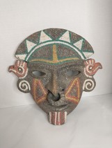 Handmade Mayan Clay Tribal Mask Wall Hanging - £23.34 GBP