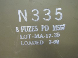 Vietnam Military M557 Artillery Fuse Can 7/69 Dated #3 - $39.59