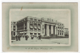 CPR Railway Railroad Depot Winnipeg Manitoba Canada 1911 postcard - £4.44 GBP