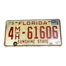 Vtg 1975 Florida Sunshine State Motorhome License Plate Original Tag # 4 61606 - £22.39 GBP