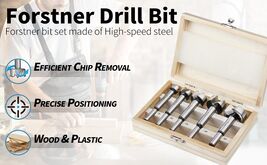 5 Piece Drill Bit Set FORSTNER BITS 15-35mm Heavy Duty Circular Carbide ... - €12,77 EUR