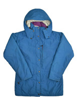 Vintage LL Bean Parka Jacket Womens M Blue Insulated Made in USA Outdoor - $40.25