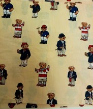 VTG RALPH LAUREN Polo Teddy Bear Kids Curtain Valance YELLOW Stripe 81&quot;x... - £97.96 GBP