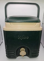 Vintage 1990&#39;s Igloo Cooler Cube 1 Gallon Hot/Cold Beverage Dispense Retro Green - £16.95 GBP