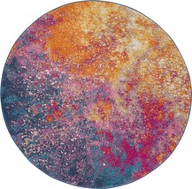 8 Sunset Round Abstract Power Loom Area Rug - €192,43 EUR