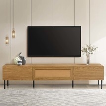 Boho TV Stand 80&quot; Modern Farmhouse Media Console, Entertainment Center - $170.99