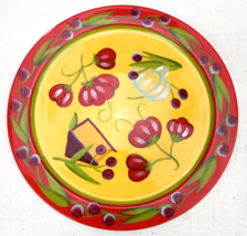 1 Temp-tations Presentable Ovenware by Tara Dessert Snack Plate Floral Berry 12&quot; - £19.74 GBP