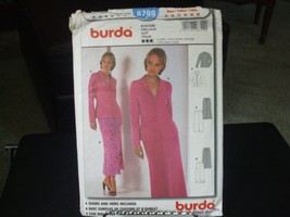 Burda 8799 Misses Jacket & Skirt Pattern - Size 10 & 12 - $10.47