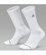 Nike Jordan Everyday Crew Socks 3 Pairs Sports Casual Socks White NWT DX... - £28.79 GBP