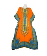 LA Cera Womens One Size Caftan Tribal Print MuuMuu Shift Colorful Maxi F... - $23.39