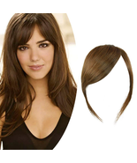 Shinon Thick Side Bangs Natural Clip on Bang Real Human Hair Side Swept ... - $31.39