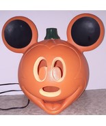 Vintage Disney Mickey Mouse Light Up Pumpkin Jack O&#39;Lantern 1996 Treadma... - £31.54 GBP