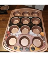 NEW Thyme &amp; Table 12 Cup Nonstick Muffin Pan Rose shimmer collection - $10.69