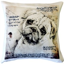 Pug 17x17 Dog Pillow, Complete with Pillow Insert - $52.45