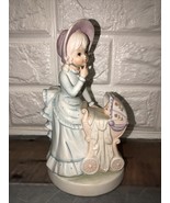 Lefton Musical Box Rock A Bye Baby In Carriage &amp; Mother Christopher Coll... - $50.41 CAD