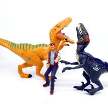 Jurassic World Lot 2x Velociraptors &amp; Owen Grady 2015 Hasbro Ex Cond - $17.77