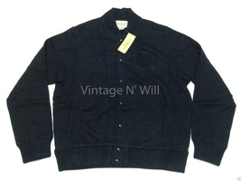 Denim Supply Ralph Lauren Mens L Black Heavyweight French Terry Varsity ... - $93.10