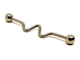 Pulse Scaffold Bar 14g (1.6 mm) Industrial Barbell Bar Piercing Body Jewellery - £4.19 GBP