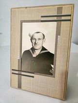 Good Looking Second class petty officer US Navy WW2 Photo In Standup Frame - $12.79