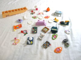 Fisher Price Loving Family Dolls Furniture Food  Accessories Lot Dollhou... - $18.83