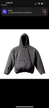 Yeezy Gap Mens Size L Polar Fleece Hoodie Dark Grey Kanye West YZY GAP Oversize - $69.30