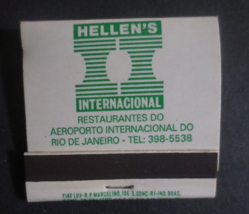 Hellen&#39;s Internacional Restaurantes Rio De Janeiro Match Book Full And Unstruck - £1.98 GBP
