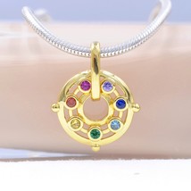 2023 Me Collection 14k Gold -plated ME Chakra Medallion Dangle Charm  - £11.00 GBP