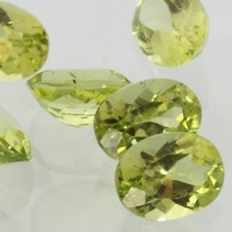 Peridot One Lettuce Yellow Green 6x4 mm Faceted Oval VS Gem Averages .53 carat - £5.69 GBP