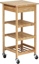 Bamboo Kitchen Trolley By Oceanstar Design Group, Natural. - $81.99
