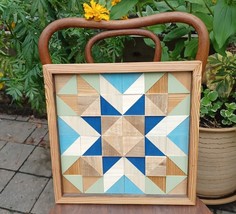 Wood Quilt Wall Art/Small Wood Quilt/Barnwood Wall Decor/Quilt 12x12/Quilt Squar - £47.54 GBP