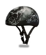 Daytona Helmets Skull Cap- W/ GUNS Vespa DOT Motorcycle Helmet D6-G - £72.00 GBP