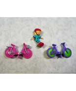 POLLY POCKET 1994 OUT N ABOUT POLLY ON THE GO FIGURE AND BIKES - £10.61 GBP