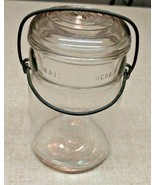 Hazel Atlas Bail Pint Clear Glass Canning Jar 5802 9 - $15.04
