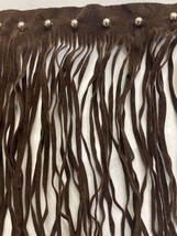 Brown faux suede silver metal head nail 6.5” - $2.79