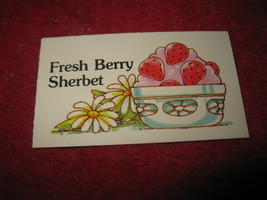 1983 Strawberry Shortcake Housewarming Surprise Board Game Part: Recipe Card #5 - £0.79 GBP