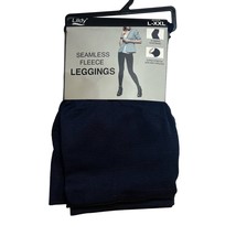 Lildy Dark Navy Seamless Fleece Lined Legging Size L-XXL New - £7.81 GBP