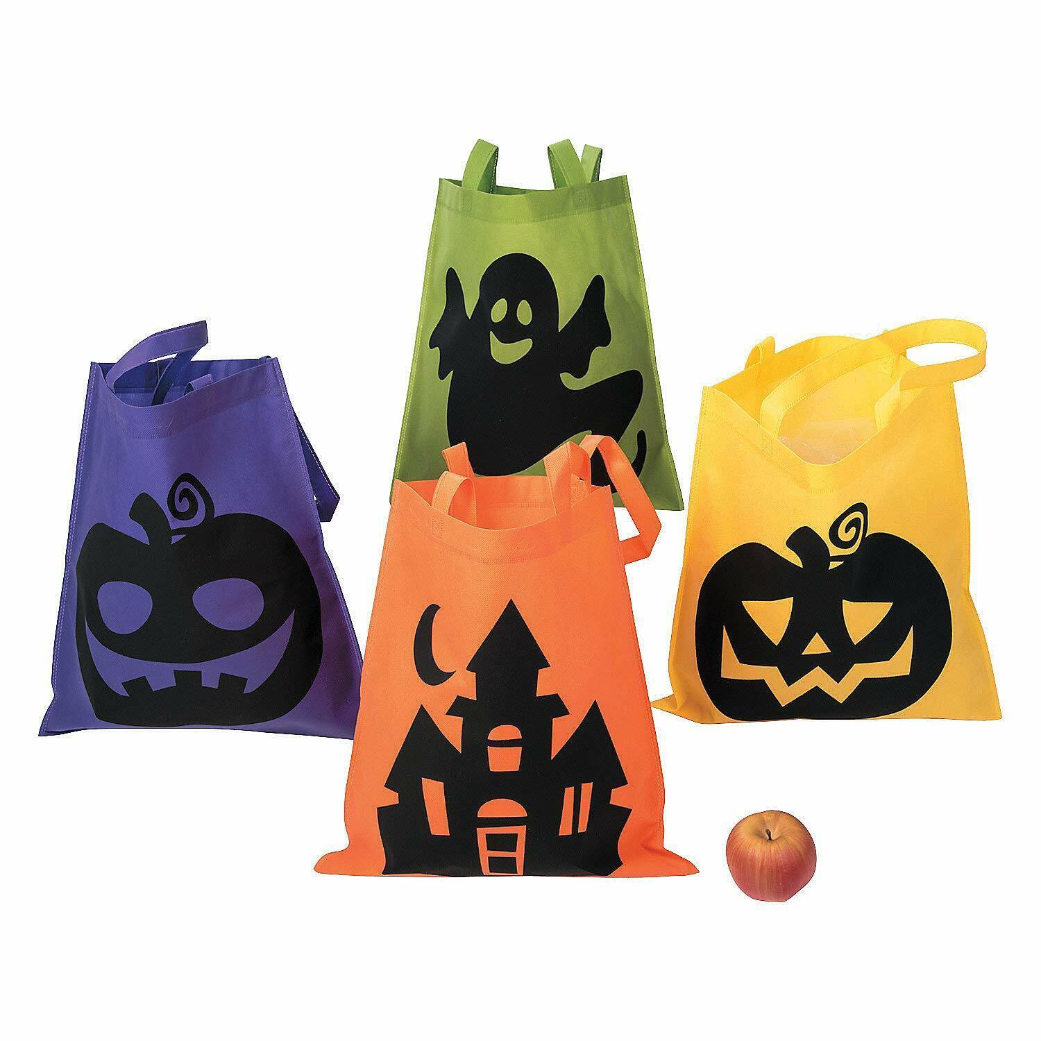 Primary image for Fun Express Iconic Halloween Totes for Halloween ~Trick or Treat Bags~ 1 DOZEN