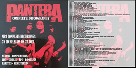Pantera Complete Discography MP3 75 CD releases on 2x DVD Albums Live Singles  - £14.94 GBP