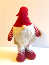 Christmas Gnome Window Porch Greeter Extendable 22&quot;-26.5&quot; Tall Holiday W... - £41.07 GBP