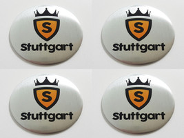 Stuttgart - Set of 4 Metal Stickers for Wheel Center Caps Logo Badges Rims  - $24.90+