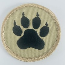 BSA Boy Scout Patrol 2 inch Round Patch Dog Paw Bear Track Black Lion Print - $4.89