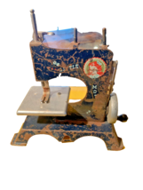 Vtg.  Little Mother Hand Controlled Toy Sewing Machine, Blue, Works [e-03] - $20.00
